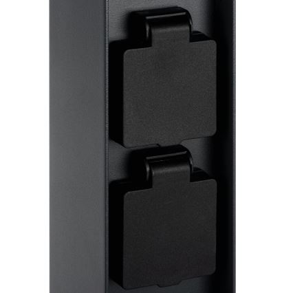 Außenleuchte mit 2 Steckdosen DASTEN 1xG9/11W/230V 50 cm IP44 schwarz