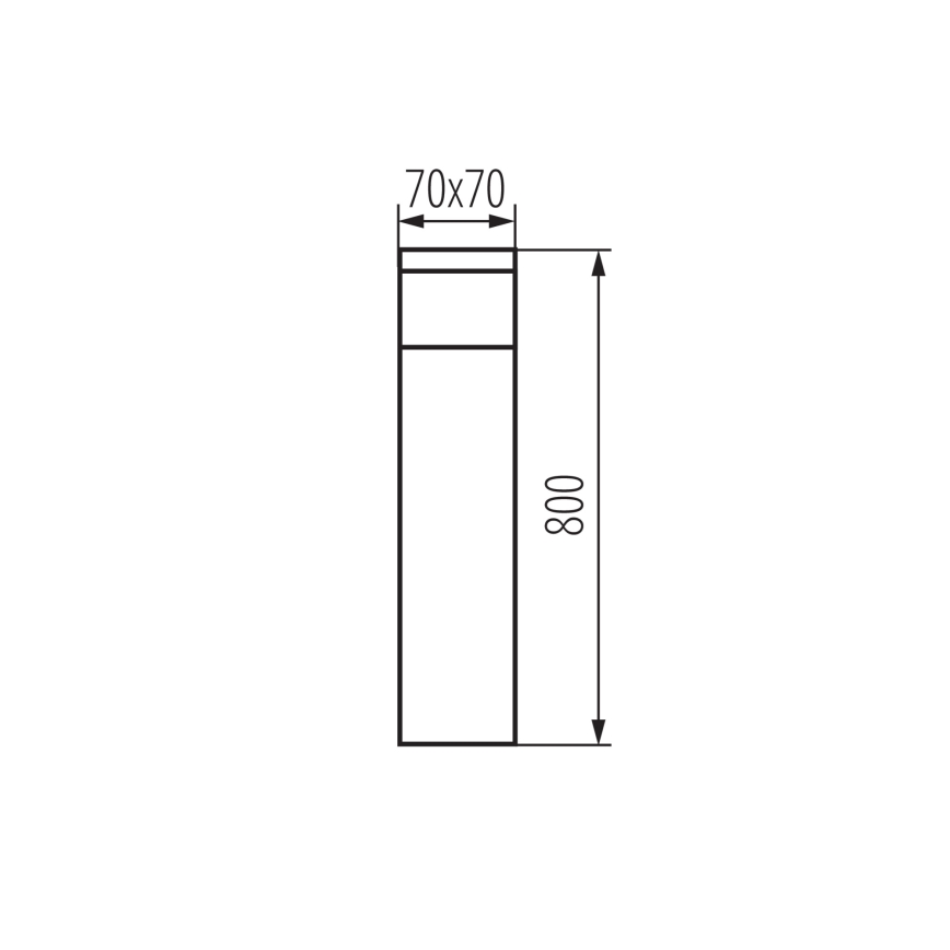Außenleuchte DASTEN 1xG9/11W/230V 80 cm IP44 schwarz