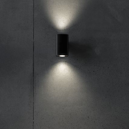 Outdoor-Wandleuchte ZEVI 2xGU10/10W/230V IP54 schwarz