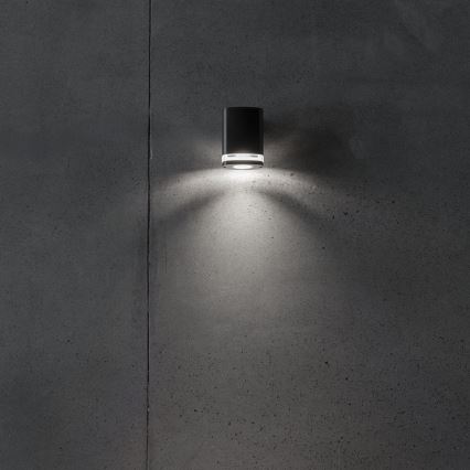 Outdoor-Wandleuchte ZEVI 1xGU10/10W/230V IP54 schwarz