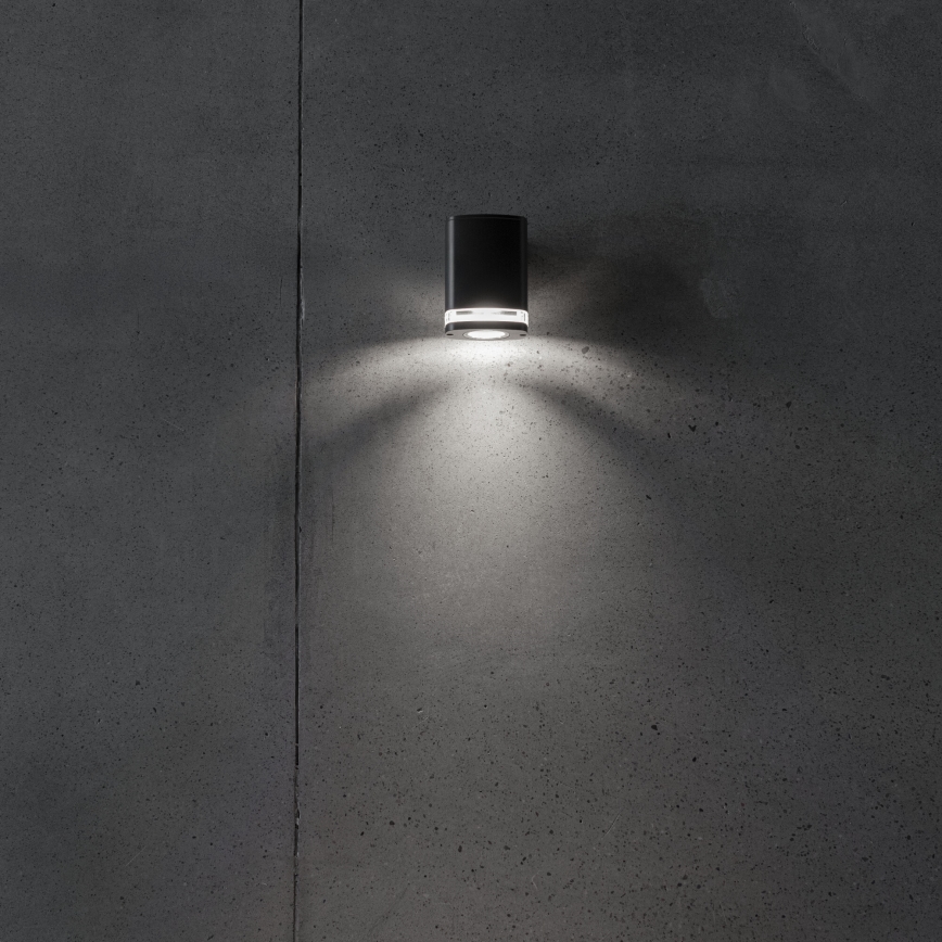 Outdoor-Wandleuchte ZEVI 1xGU10/10W/230V IP54 schwarz