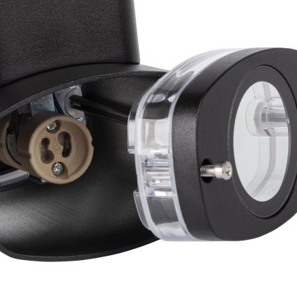 Outdoor-Wandleuchte ZEVI 2xGU10/10W/230V IP54 schwarz