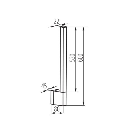 LED Außenwandleuchte YALTE LED/8W/230V 3000K IP54 Schwarz