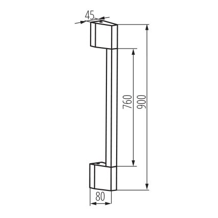 LED-Outdoor-Wandleuchte YALTE LED/8W/230V 4000K IP54 schwarz