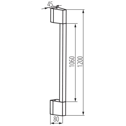 LED-Outdoor-Wandleuchte YALTE LED/11W/230V 3000K IP54 schwarz