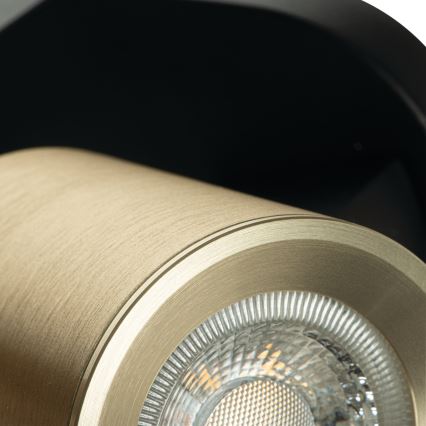 Wandstrahler LAURIN 1xGU10/10W/230V Messing/schwarz