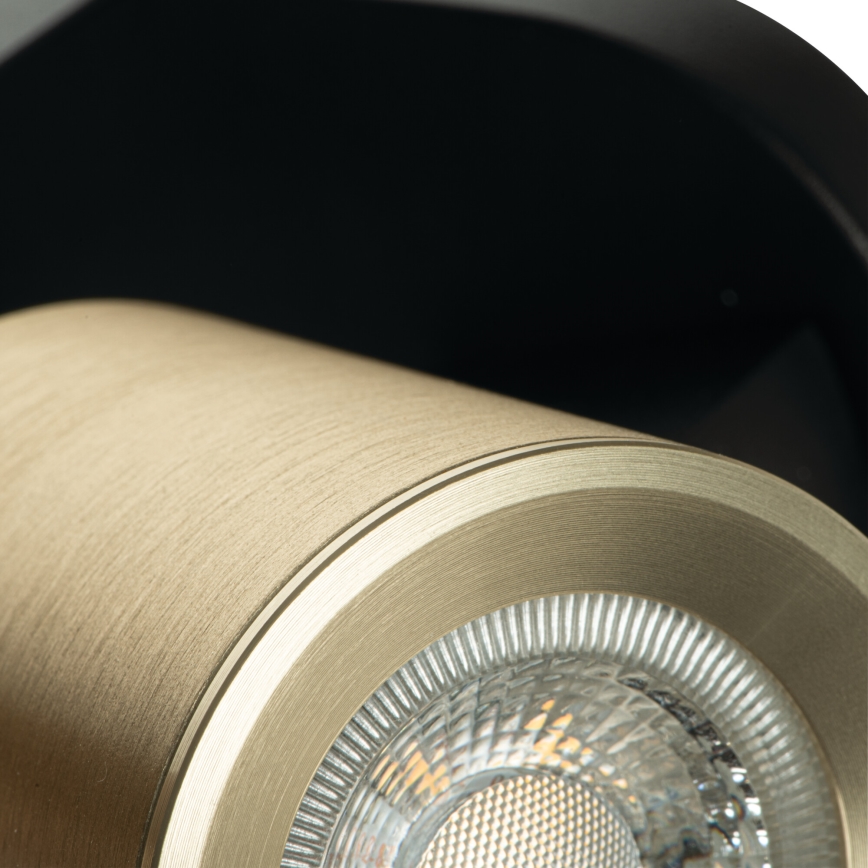 Strahler LAURIN 2xGU10/10W/230V Messing/schwarz