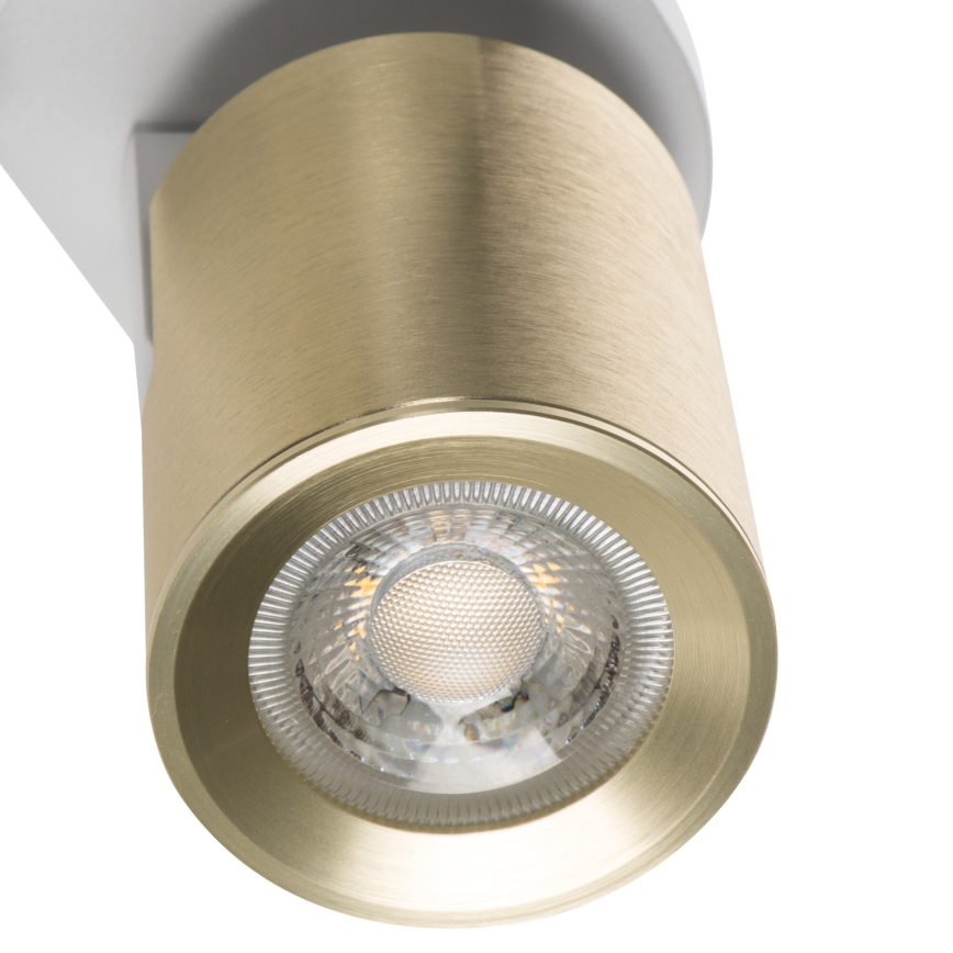 Wandstrahler LAURIN 1xGU10/10W/230V Messing/weiß