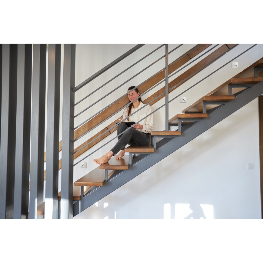 LED Treppenleuchte EXIN LED/2,5W/230V 3000K IP65 weiß eckig