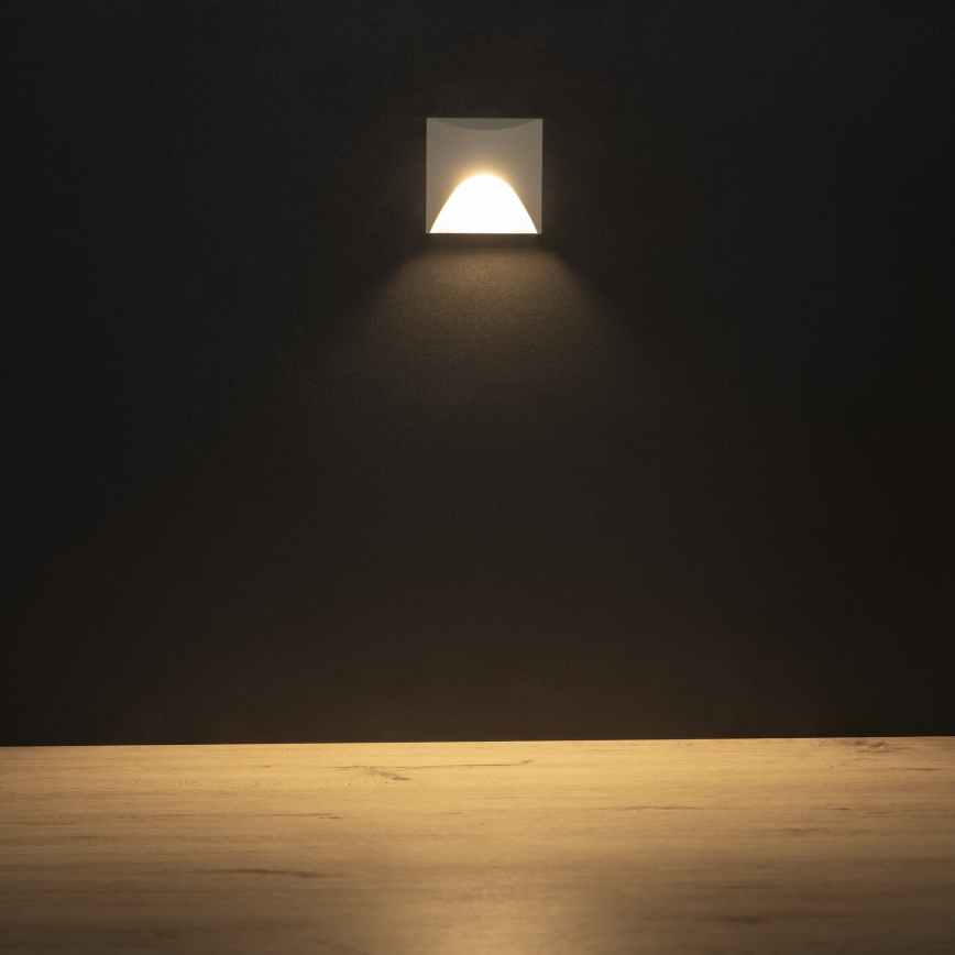 LED Treppenleuchte EXIN LED/2,5W/230V 3000K IP65 weiß eckig