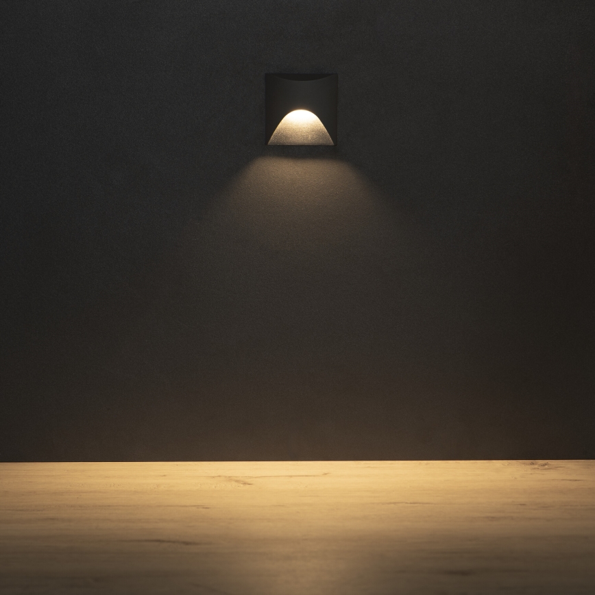 LED-Treppenleuchte EXIN LED/2,5W/230V 3000K IP65 anthrazit eckig