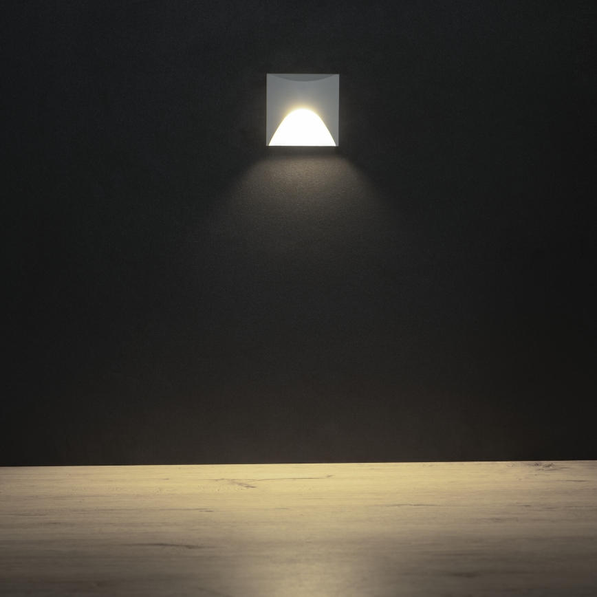 LED Treppenleuchte EXIN LED/2,5W/230V 4000K IP65 weiß eckig