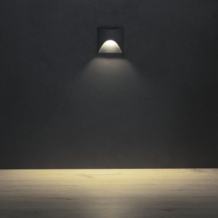 LED-Treppenleuchte EXIN LED/2,5W/230V 4000K IP65 Anthrazit, eckig