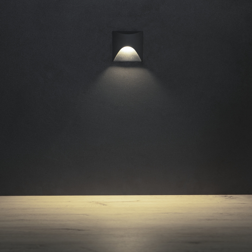 LED-Treppenleuchte EXIN LED/2,5W/230V 4000K IP65 Anthrazit, eckig