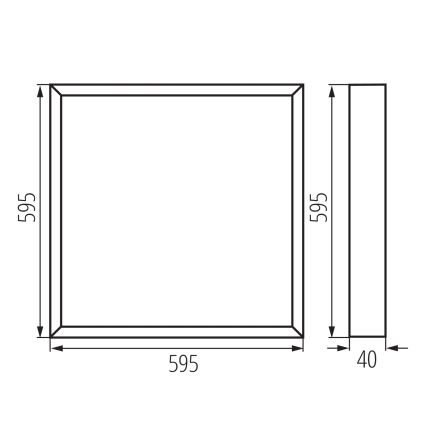 LED-Aufbaupanel BLINGO UAIO LED/40W/230V 3000/4000/6500K 60x60 cm CRI 90 UGR19