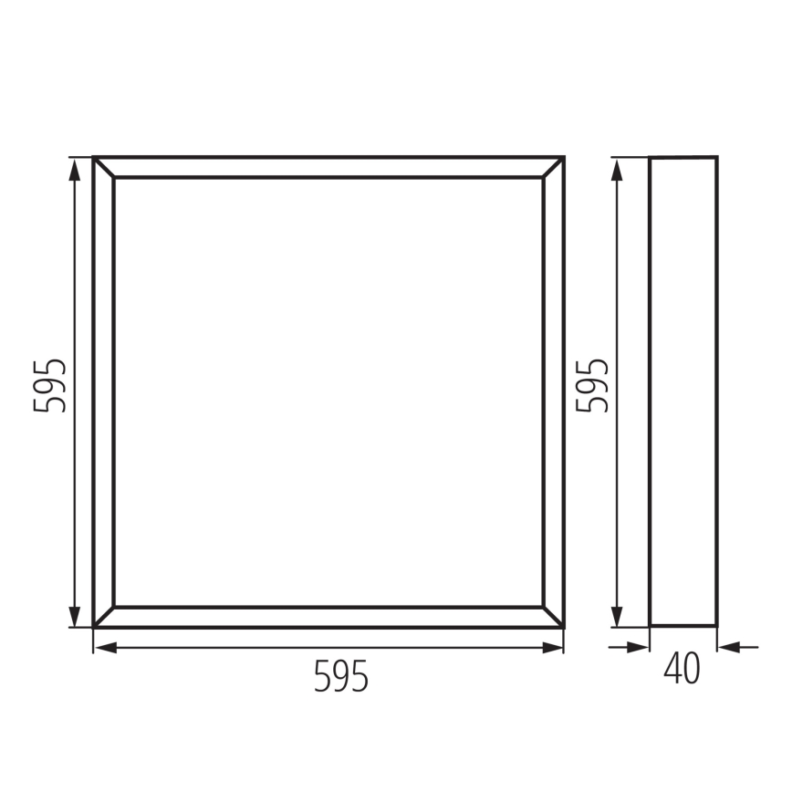 LED-Aufbaupanel BLINGO UAIO LED/40W/230V 3000/4000/6500K 60x60 cm CRI 90 UGR19