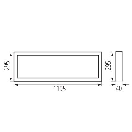 LED-Aufbaupanel BLINGO AIO LED/40W/230V 3000/4000/6500K 120x30 cm CRI 90
