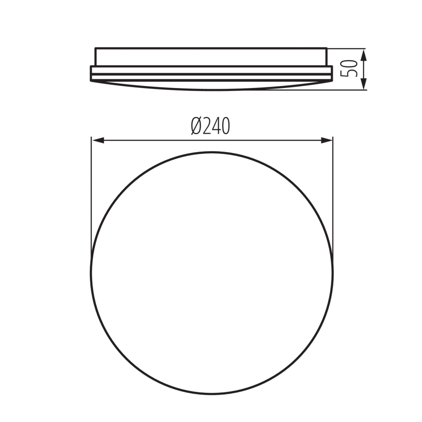 LED-Deckenleuchte für Badezimmer ENELO, LED/10W/230V, Ø 24 cm, IP44
