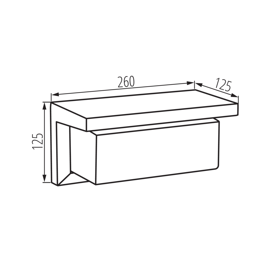 Außenwandleuchte LERTO 1xE27/15W/230V IP54 schwarz