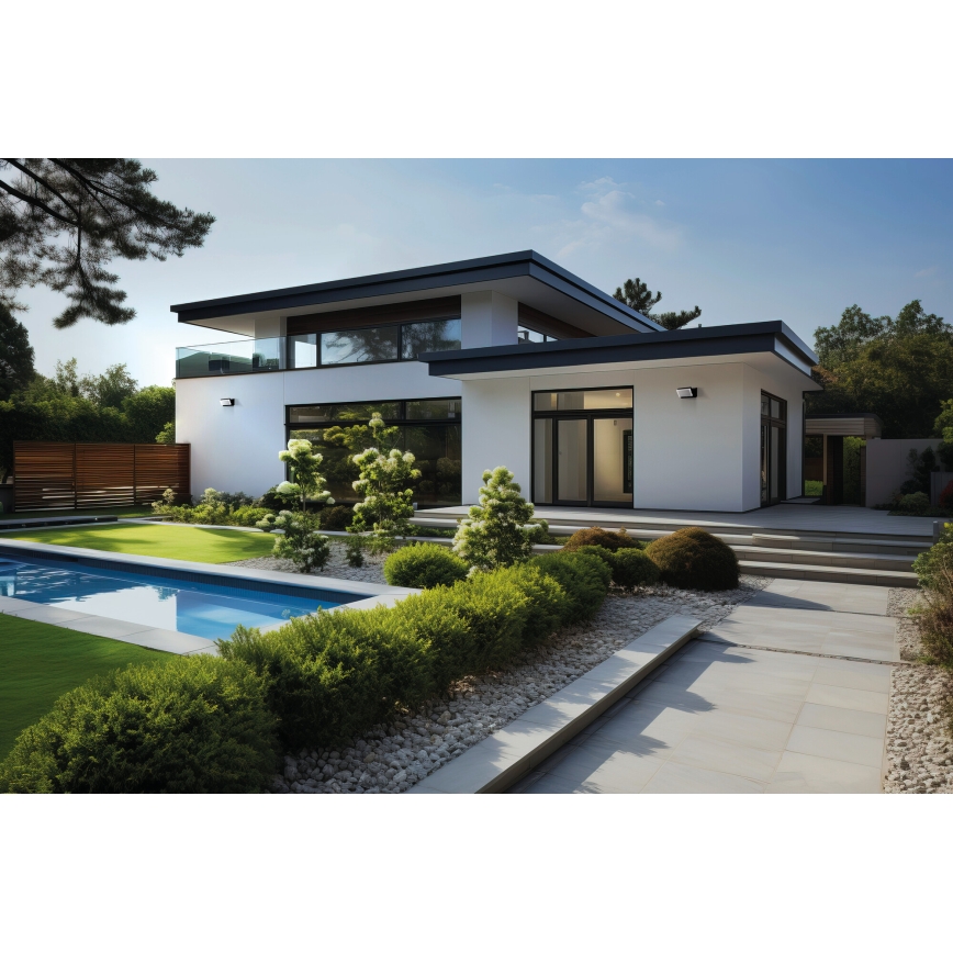 LED-Außenwandleuchte XERTO, 20 W, 230 V, 3000/4000/6500 K, IP65, schwarz