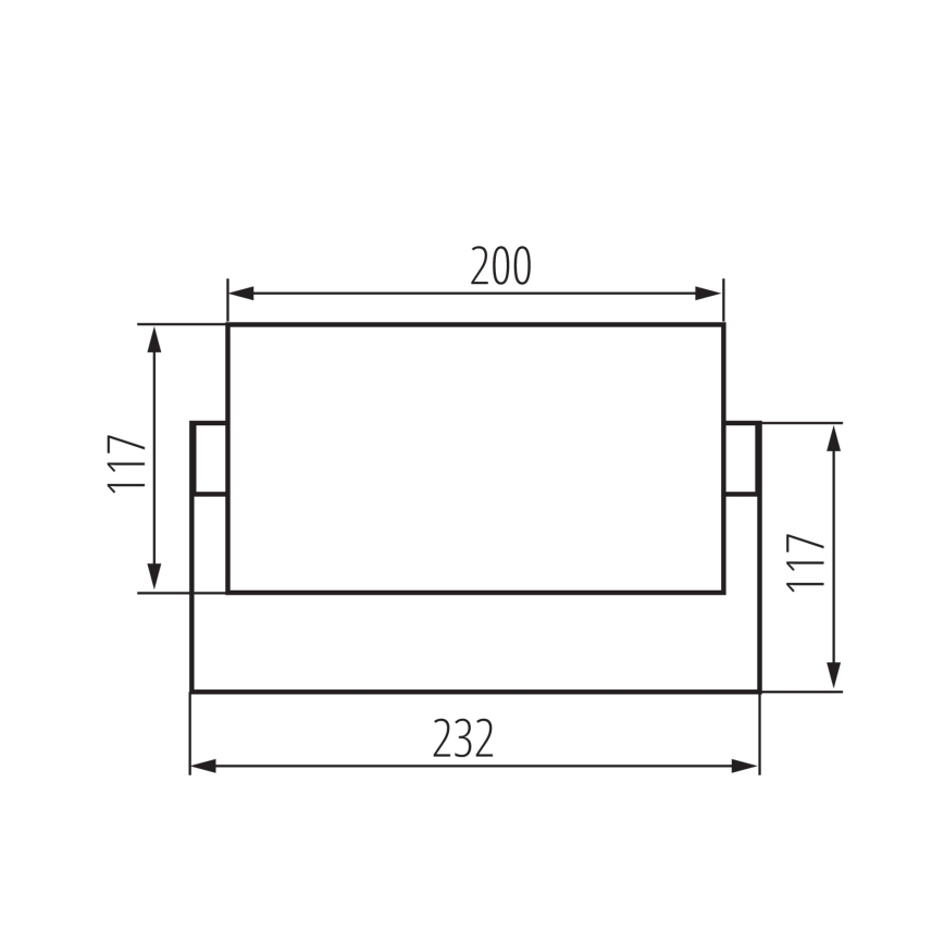 LED-Außenwandleuchte XERTO, 20 W, 230 V, 3000/4000/6500 K, IP65, schwarz