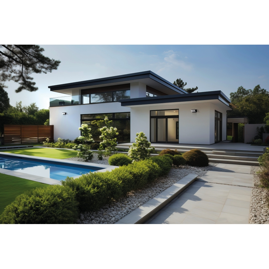 LED-Außenwandleuchte mit Bewegungs- und Dämmerungssensor XERTO LED/20W/230V 3000/4000/6500K IP44 schwarz