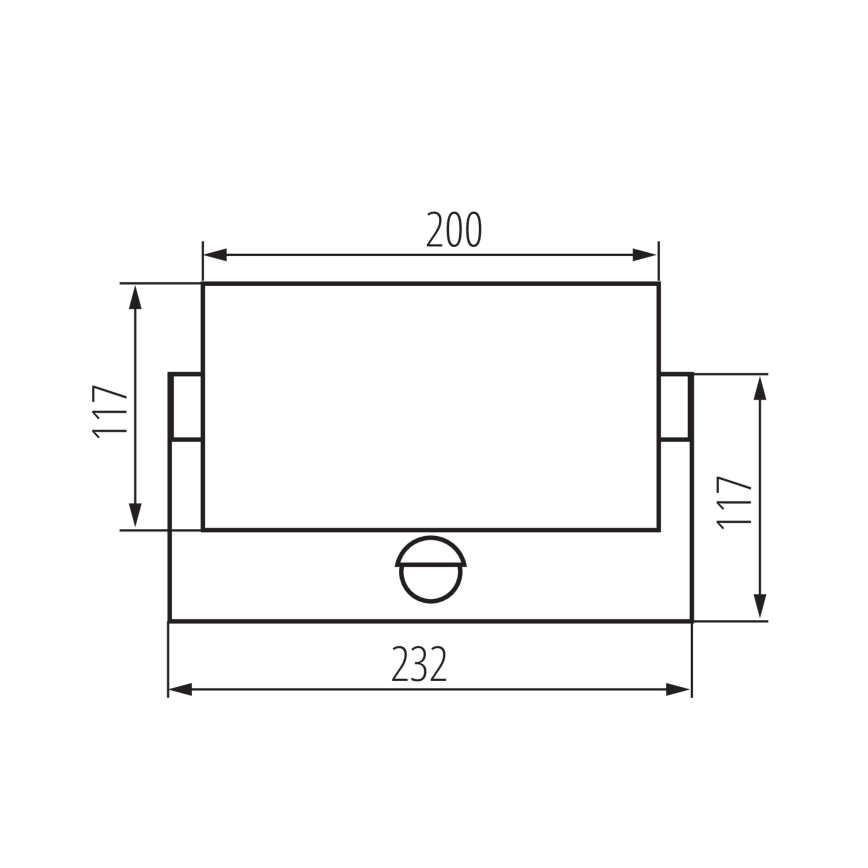 LED-Außenwandleuchte mit Bewegungs- und Dämmerungssensor XERTO LED/20W/230V 3000/4000/6500K IP44 schwarz