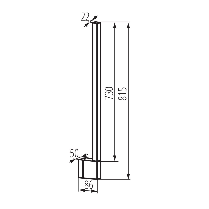 LED Außenwandleuchte YALTE LED/11W/230V 3000/4000/6500K 81,5 cm IP54 schwarz