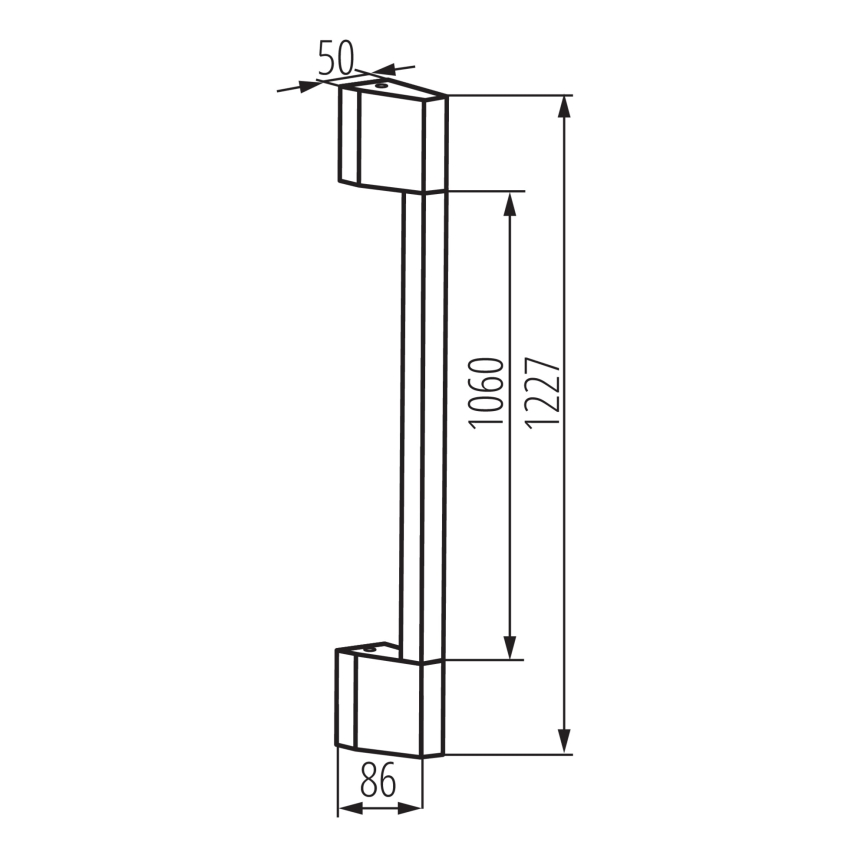 LED-Außenwandleuchte YALTE LED/12 W/230 V 3000/4000/6500 K 123 cm IP54 schwarz