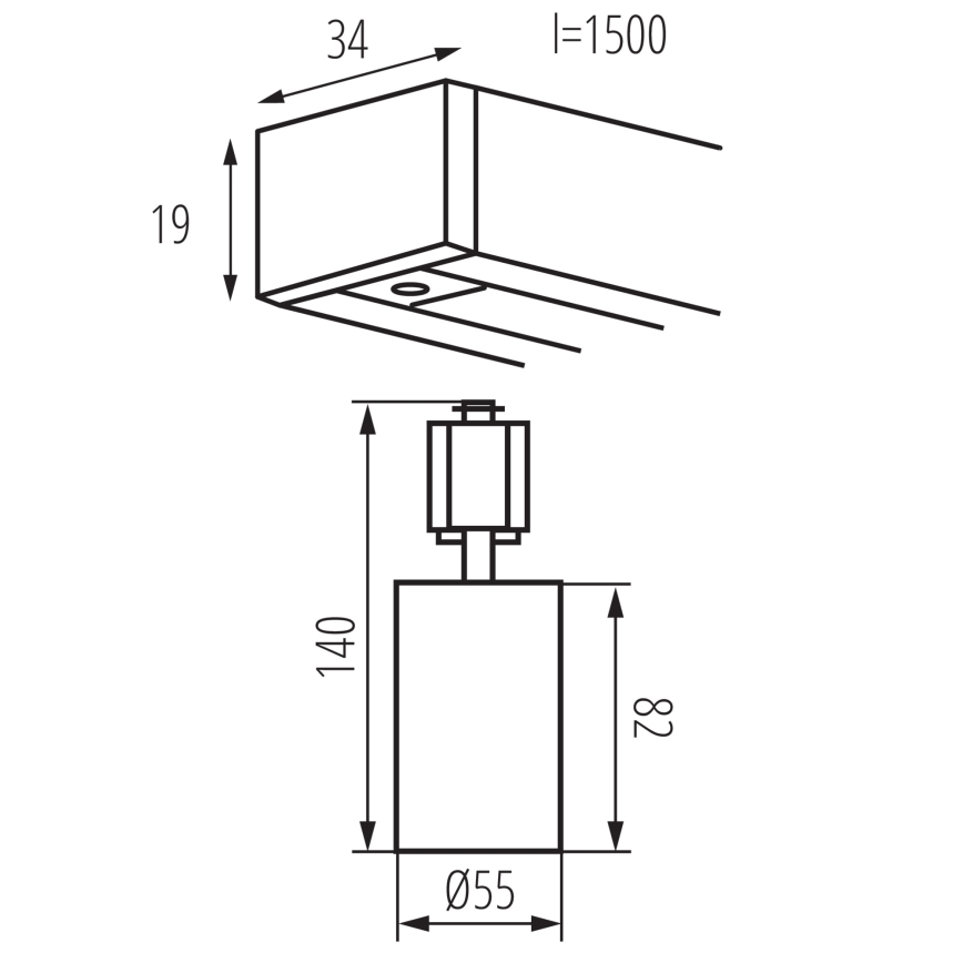 Schienen-Spot ALTEAR 4xGU10/10W/230V 1,5m weiß