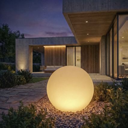 Außenleuchte STONO 1xE27/20W/230V Ø 40 cm IP65 weiß