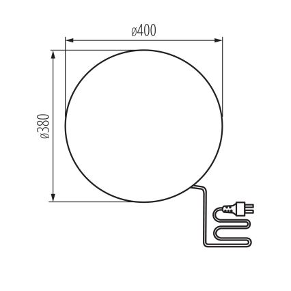 Außenleuchte STONO 1xE27/20W/230V Ø 40 cm IP65 weiß