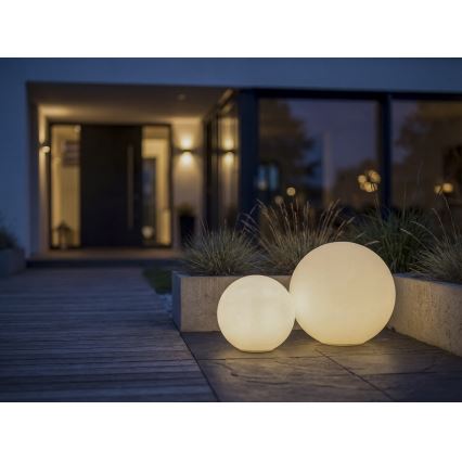 Außenleuchte STONO 1x E27/20 W/230 V Ø 50 cm IP65 weiß
