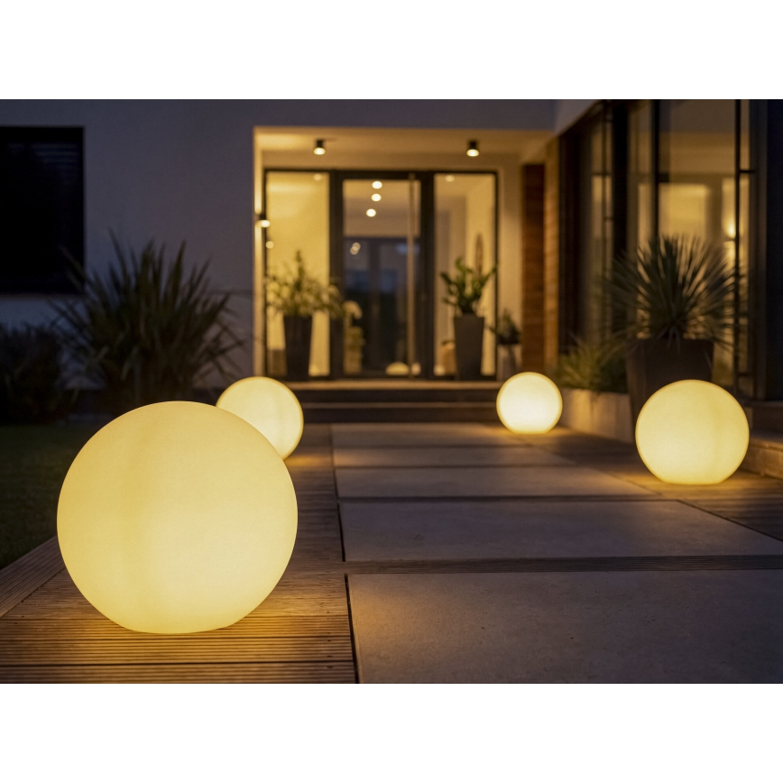 Außenleuchte STONO 1x E27/20 W/230 V Ø 50 cm IP65 weiß