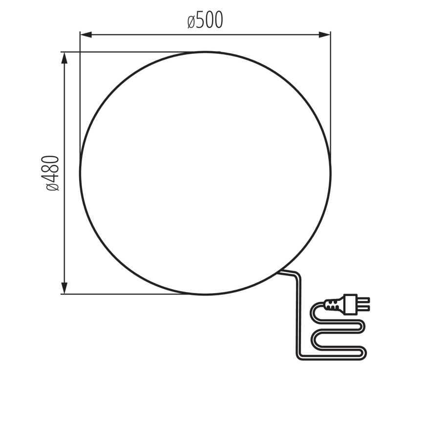 Außenleuchte STONO 1x E27/20 W/230 V Ø 50 cm IP65 weiß