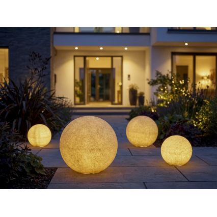 Außenleuchte STONO 1xE27/15W/230V Ø 20 cm IP65 beige