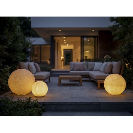 Außenleuchte STONO 1xE27/15W/230V Ø 20 cm IP65 beige