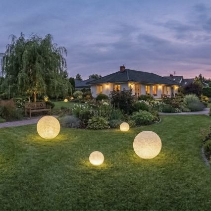 Außenlampe STONO 1xE27/20W/230V Ø 40 cm IP65 beige