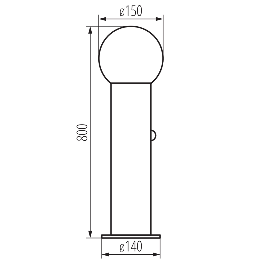 Außenleuchte STONO mit Bewegungs- und Dämmerungssensor 1xE27/15W/230V 80 cm IP65 Anthrazit