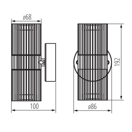 Außenwandleuchte RADILO 2xGU10/11W/230V IP44 schwarz