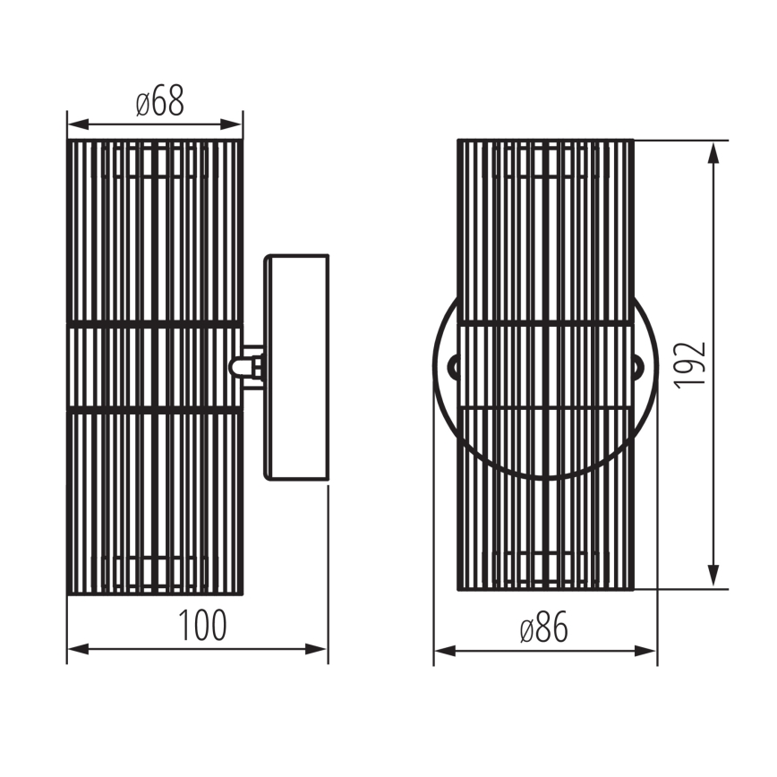 Außenwandleuchte RADILO 2xGU10/11W/230V IP44 schwarz