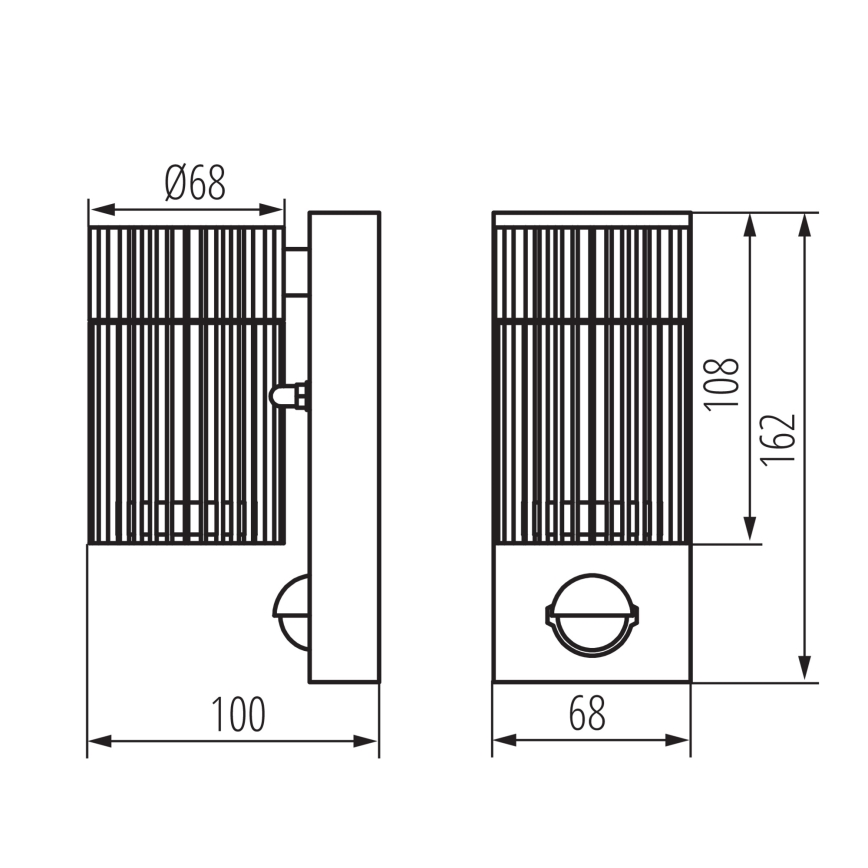 Außen-Wandspot mit Bewegungs- und Dämmerungssensor RADILO 1xGU10/11W/230V IP44 schwarz