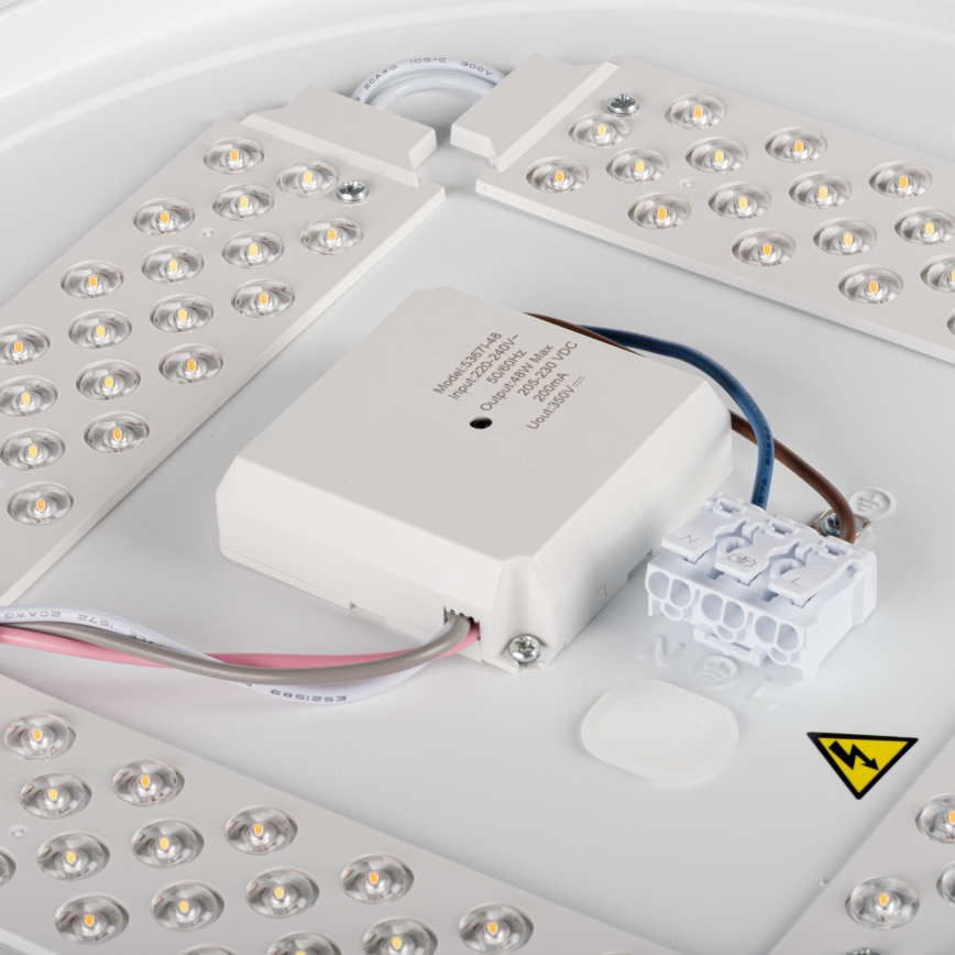 LED-dimmbare Deckenleuchte LIXAN LED/47W/230V 3000-6500K Ø 38,6 cm weiß/silber + Fernbedienung