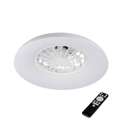 LED RGBW dimmbare Deckenleuchte mit Ventilator PLAVE PAN LED/24W/230V 3000-6500K Ø 48,5 cm weiß + Fernbedienung