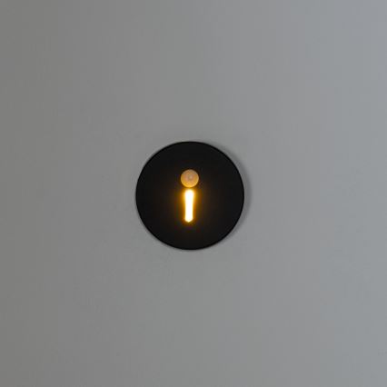 LED-Treppenleuchte mit Bewegungs- und Dämmerungssensor MAGNIK LED/1,7W/230V 2700/3300/3900/4600/5700K schwarz rund