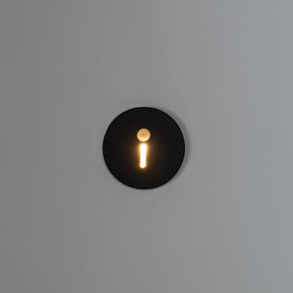 LED-Treppenleuchte mit Bewegungs- und Dämmerungssensor MAGNIK LED/1,7W/230V 2700/3300/3900/4600/5700K schwarz rund