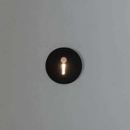 LED-Treppenleuchte mit Bewegungs- und Dämmerungssensor MAGNIK LED/1,7W/230V 2700/3300/3900/4600/5700K schwarz rund