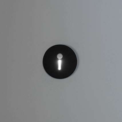 LED-Treppenleuchte mit Bewegungs- und Dämmerungssensor MAGNIK LED/1,7W/230V 2700/3300/3900/4600/5700K schwarz rund