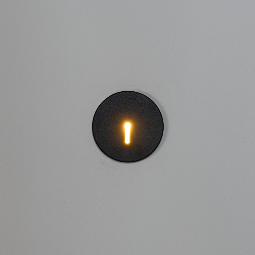 LED-Treppenleuchte MAGNIK LED/1,7W/230V 2700/3300/3900/4600/5700K schwarz rund