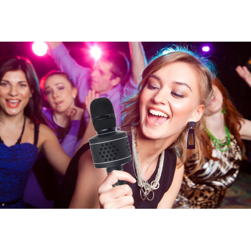 Karaoke-Mikrofon 6W/5V 1500 mAh Bluetooth, schwarz